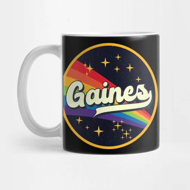 Gaines // Rainbow In Space Vintage Style by LMW Art